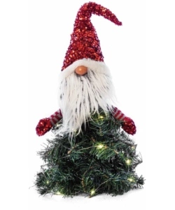 Albero di natale decorato con folletto e renna